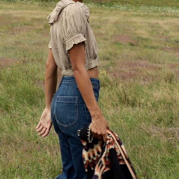 Doen Sparrow Top  in Cream Seafarer Stripe size L NWT - Picture 2 of 11